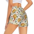 thumbnail image 4 of Picia Autumn Pumpkins Leaves Pattern Women's 2 in 1 Athletic Running Shorts High Waisted Workout Casual Gym Sweat Shorts with Comfy Liner Zipper Pockets-Small, 4 of 9