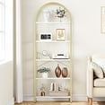 thumbnail image 4 of CABIHOME Bookshelf Tall Bookcase Arched Standing Bookshelves Modern Display Racks 5 Tier Storage Rack Shelf Large Wood Book Shelf for Bedroom, Living Room, Home Office, 4 of 8