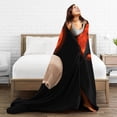 thumbnail image 5 of DouZhe Ultra-Soft Micro Fleece Lightweight Flannel Bed Blanket, Red Moon Crow and Skull Print Cozy Warm Throw Blankets, 40"x30", 5 of 7