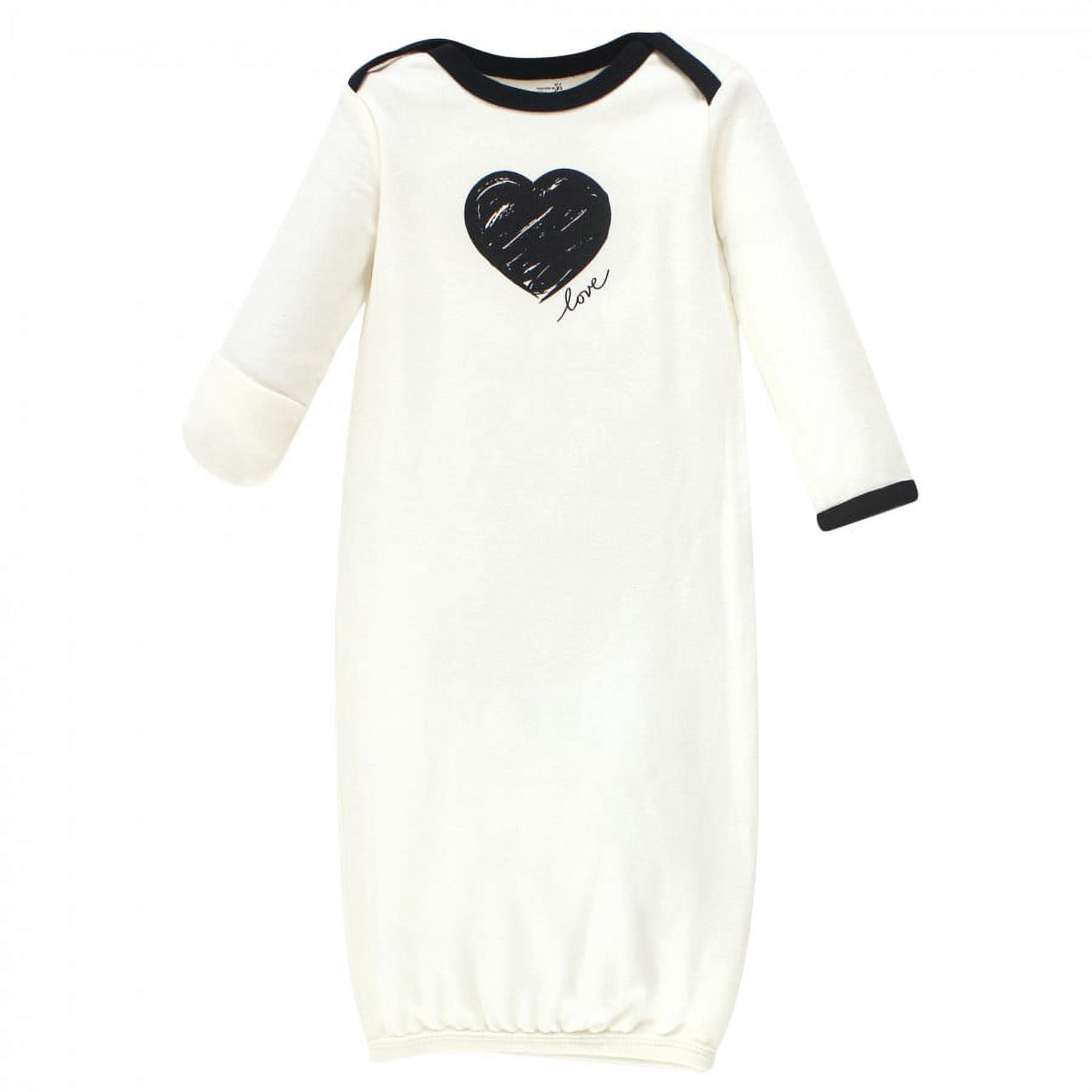 Touched by Nature Infant Girl Organic Cotton Gowns, Heart