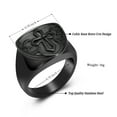 thumbnail image 2 of Imrsanl Cremation Urn Ring Jewelry for Ashes Engraved Cross Memorial Urn Ring Stainless Steel Celtic Knot Retro Keepsake Ashes Holder Ring,Size 6-10, 2 of 7