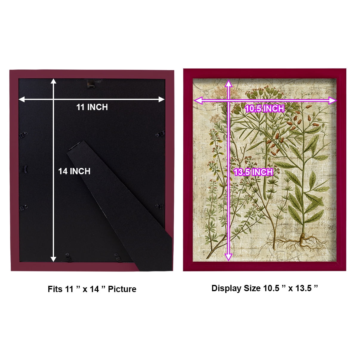 Garden Verses I -Framed Print w/glass-Cherry Red