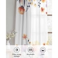 thumbnail image 6 of Spring Floral Sheer Curtains 45 Inch Length 2 Panels Set for Living Room/Bedroom, Elegant Flowers Farmhouse Botanical Kitchen Curtains Grommet Semi-Sheer Curtains Drapes Window Treatments 42"x45"x2, 6 of 7