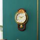 thumbnail image 4 of Kearding Cronometraje preciso, funcionamiento silencioso, construcción duradera, elegante reloj de pared para sala de estar Decoración del hogar Elipse de color madera, 4 of 6