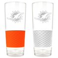 thumbnail image 2 of Great American Products Miami Dolphins 22oz. Logo Score Pint Glass Two-Piece Set, 2 of 3