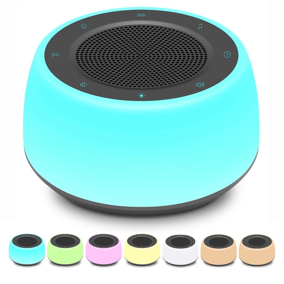 VOLIVO White Noise Sound Machine for Sleeping with 16 Sleep Sounds, White Noise Machine for Adults Baby with 8 Colors Night Light