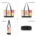 thumbnail image 6 of FORMRS Canvas Laptop Tote Bag for Women with 15.6" Computer Compartments Shoulder Handbag, Pink Floral Orange, 6 of 7