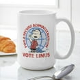 thumbnail image 6 of CafePress - Vote Linus Large Mug - 15 oz Ceramic Large White Novelty Mug, 6 of 6