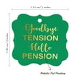 thumbnail image 7 of Inkdotpot Pack Of 100 Real Gold Foil Bracket Shape Paper Tags Good Bye Tension Hello Pension Retirement Favor Hang Tags, 7 of 7