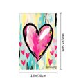 thumbnail image 4 of Amhnf Heart Art Garden Flag With Pink And Colorful Background For Home Outdoor Garden Yard Decor 12x18 inch, 4 of 5