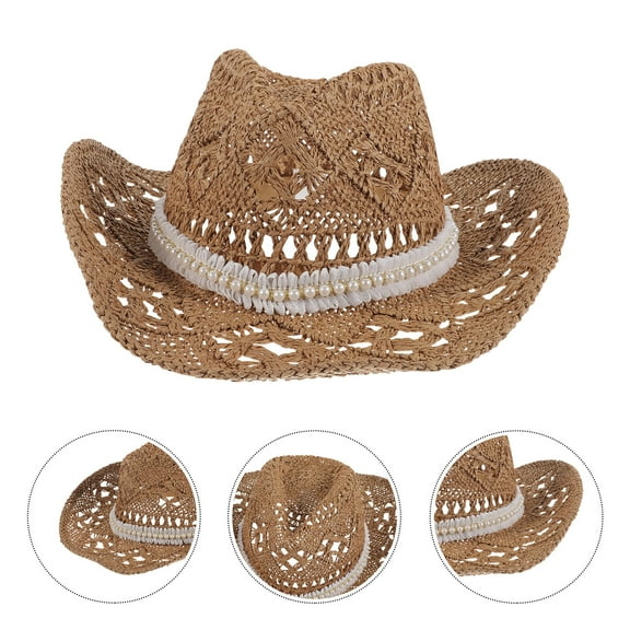 UPKOCH Cowgirl Hats for Women Western Style Sun Protection 1Pack