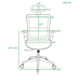thumbnail image 7 of Ergonomic Mesh Office Chair, Rolling Home Desk Chair with 4D Adjustable Flip Armrests, Adjustable Lumbar Support and Blade Wheels, Swivel Office Chair Executive Chair for Home Office, Gray, 7 of 7