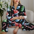 thumbnail image 6 of Bingfone Womens Pajama Sets Disco Mirror Ball Snowman Print,Long Sleeve Loungewear Pajamas Set-XX-Large, 6 of 8