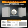 thumbnail image 4 of TROPOW Stainless Steel Outdoor Electrical Box – NEMA 4X, Waterproof, Dustproof, Lockable Junction Box with Mounting Plate & 2 Keys – IP66/IP67 Rated – Electrical Box for Indoor/Outdoor Use, 4 of 7