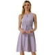 thumbnail image 1 of Vestido A Media Pierna Sin Mangas Con Cuello Dividido Y Cintura Con Cordón Estampado Para Mujer Púrpura XL, 1 of 2