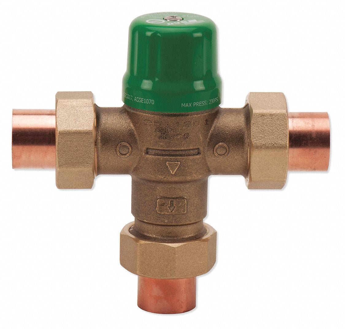 Taco Mixing Valve, Brass, 1 to 14 gpm 5123C2