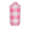 thumbnail image 6 of Sleeveless Fleece Vests for Toddler Girls Casual Plaid Fuzzy Cardigan Coat Zip up Winter Warm Jacket with Pockets New Girls Jackets Casual Pinky 160, 6 of 9