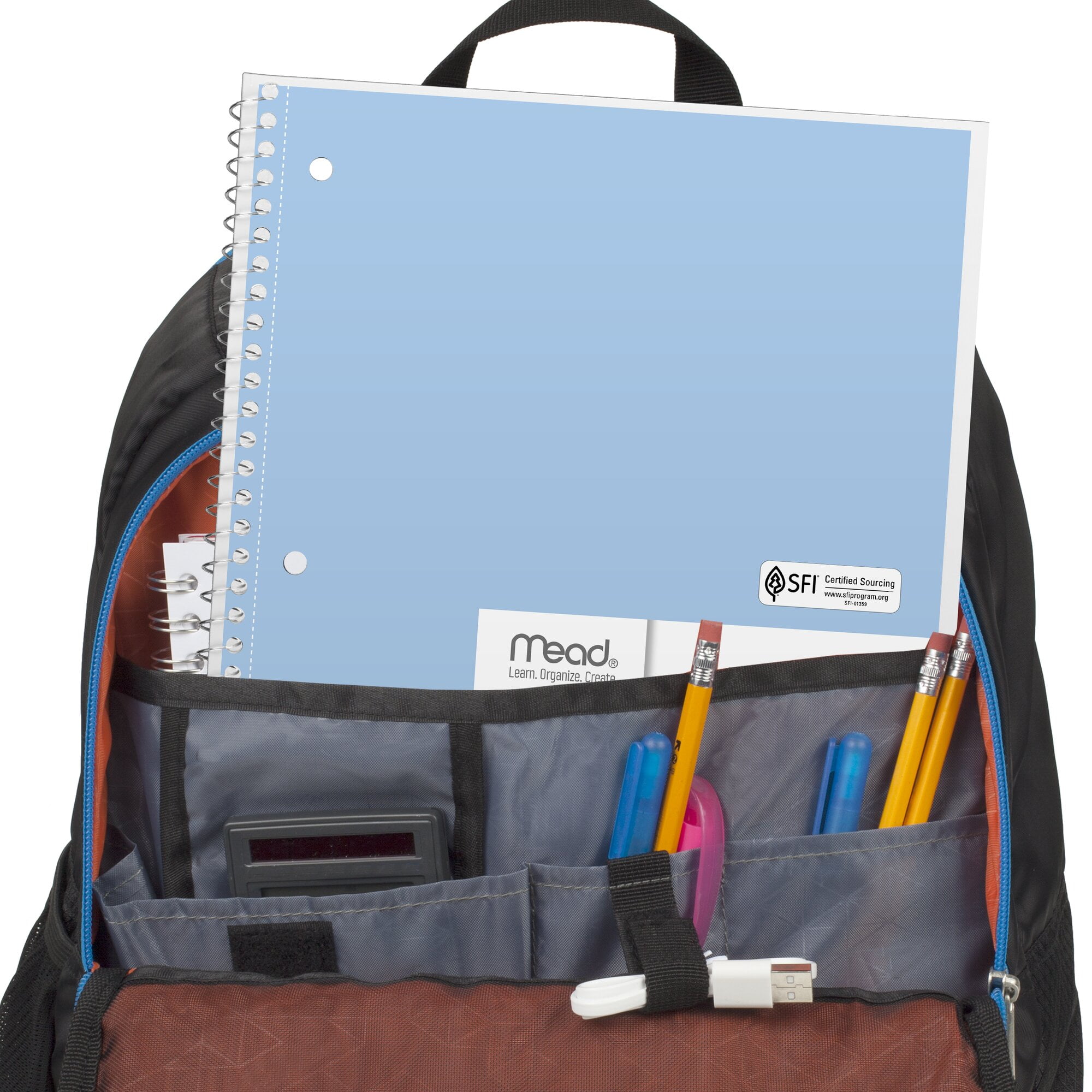 Mead Spiral Notebook 1 Subject Wide Ruled 8 x 10 12 70 Sheets Pastel 6 Pack -