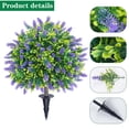 thumbnail image 4 of Artificial Lavender Eucalyptus Plant Outdoor Decor, Plastic Construction, Weather Resistant, Easy Installation for Garden Landscaping, Porch and Patio Use, 4 of 6