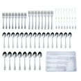thumbnail image 2 of Mainstays Swirl 49 Piece Stainless Steel Flatware and Organizer Tray Set, Silver, Service for 8 3.29 lb, 2 of 13