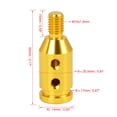thumbnail image 2 of Unique Bargains M10 X 1.5 Car Universal Gear Shift Knob Adapter for Non Threaded Shifter Gold Tone, 2 of 7