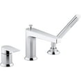 thumbnail image 2 of Kohler  11 GPM Taut Deck-Mount Bath Faucet with Handshower - Vibrant Brushed Nickel, 2 of 4