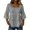 Gray, variant on Vivianyo HD Women's Square Neck Lace Trim Blouse, Tiered Ruffle Three Quarter Flare Sleeve Woven Casual Top for Women, Sizes S-2XL