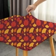 thumbnail image 3 of Fall Brown Small Square Tablecloth 34x34 Inch Fitted Card Table Cloth with Elastic Stretchy Washable Fabric Card Table Cover Wrinkle Free Non Slip Gold Ginkgo Leaf, 3 of 6