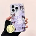 thumbnail image 4 of Korean Cute Kuromi Kawaii Star Purple Phone Case For iPhone 11 12 13 14 15 16 Pro Max XR XS MAX 7 8 Plus Mini Lovely Y2K Cover, 4 of 5