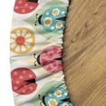 thumbnail image 5 of Ambesonne Retro Fitted Round Tablecloth, Ladybugs Retro Cartoon, 36"- 40" Diameter, Multicolor, 5 of 5