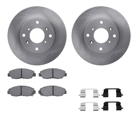 Dynamic Friction Company Front Brake Rotors with 5000 Advanced Brake Pads includes Hardware 6512-59243