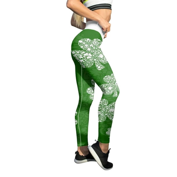 Aayomet Good Running Pants Leggings Luck Pants Paddystripes Green for Yoga  Print Pilates Yoga plus Size Pants for (Green, XL) 
