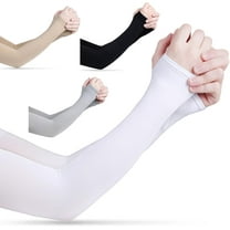 4 Pairs UV Sun Protection Arm Sleeves for Men Women Youth, Compression Cooling Sleeve Cover with Thumb Hole for Cycling, Driving, Running, Riding, Fishing, Golfing and Outdoor Sports