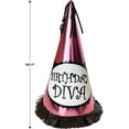 thumbnail image 3 of Beistle S60619AZ6 Fringed Foil Birthday Diva Party Hats, 12.5", Pink/Black/White, 3 of 7