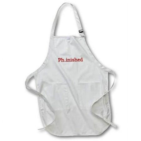 

Ph.inished. Red. BLACK Full Length Apron with Pockets 22w x 30l apr-193288-4