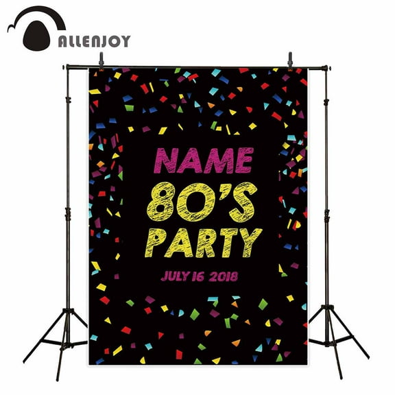 Allenjoy 80's party photography backdrop birthday fireworks carnival celebration background for photo photoph photocall props