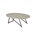 thumbnail image 4 of Wooden Top & Metal Trim Oval Coffee Table / Ideal for Living Room, 4 of 4