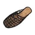 thumbnail image 2 of HOWPAY Summer Sandals Women Non- Flats Mesh Hollow Closed Toe on Slides Casual Comfortable Sandals Summer Beach Slippers Black 41, 2 of 9