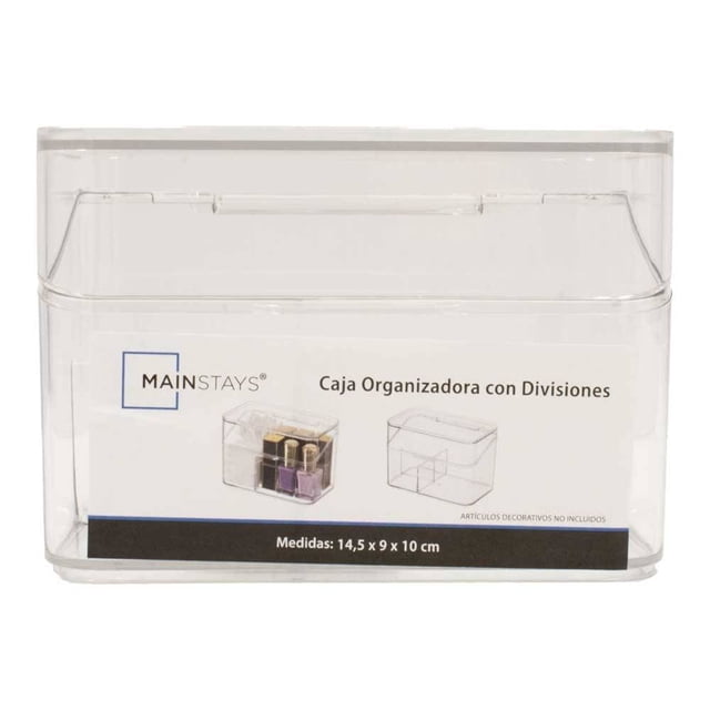 Caja Organizadora Mainstays de Acrílico Rectangular Transparente 14.5x9x10 cm