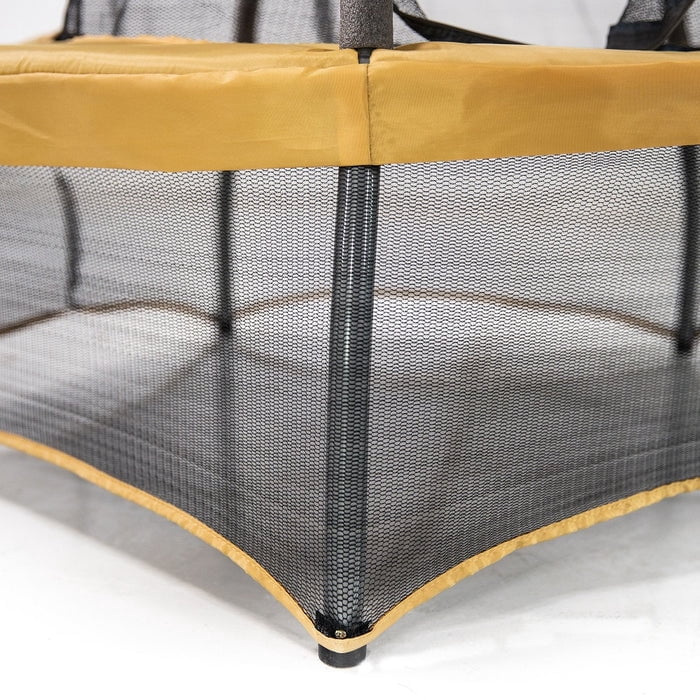 Skywalker Trampolines ActivPlay 48" Safari Explorer Mini Trampoline with Safety Enclosure Net - Round Kids Bouncer with Animal Print Design, Indoor/Outdoor Use, Durable Steel Frame