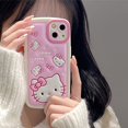 thumbnail image 1 of Sanrio-fundas de Hello Kitty Cat para teléfono móvil, carcasa Original a prueba de golpes para iPhone 14, 13, 12, 11 Pro Max Plus, XS, XR zhangmengya LED, 1 of 2