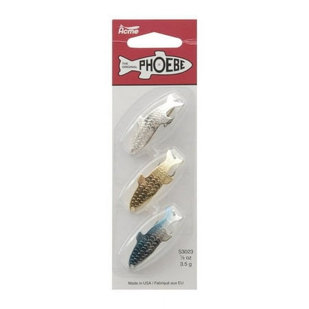 UPC: 0048515701074 | Acme Tackle Phoebe Fishing Lure Spoons 3PK 1/8 oz. Silver  Gold  Neon Blue