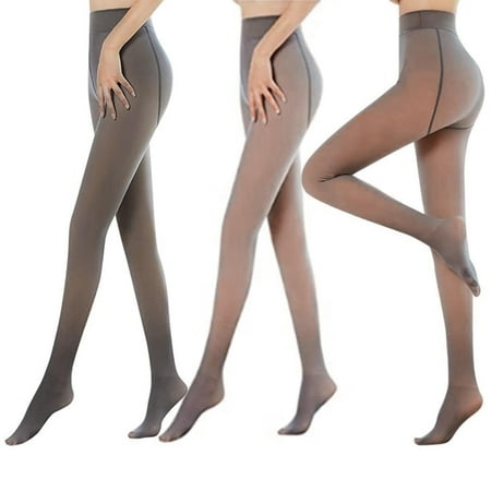 

Fleece Lined Tights Women | Translucent Warm Plush Tights | Winter Tights For Women Fake Translucent Warm Plush Lined Elastic Tights