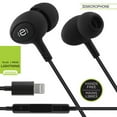 thumbnail image 2 of Escape - Écouteurs Intra-Auriculaires avec Prise Lightning, Microphone Intégré et Télécommande, Noir, 2 of 3