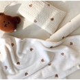 thumbnail image 3 of Manta bordada de oso Manta para bebé Manta bordada Manta bordada Manta para salidas de bebés y niños pequeños Manta para la siesta de otoño e invierno, 3 of 6