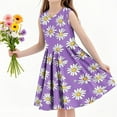 thumbnail image 4 of Piuwrlz Summer Dresses for Girls Casual Play Dresses Pleated Skirts Multicolor Size 7 Years, 4 of 6