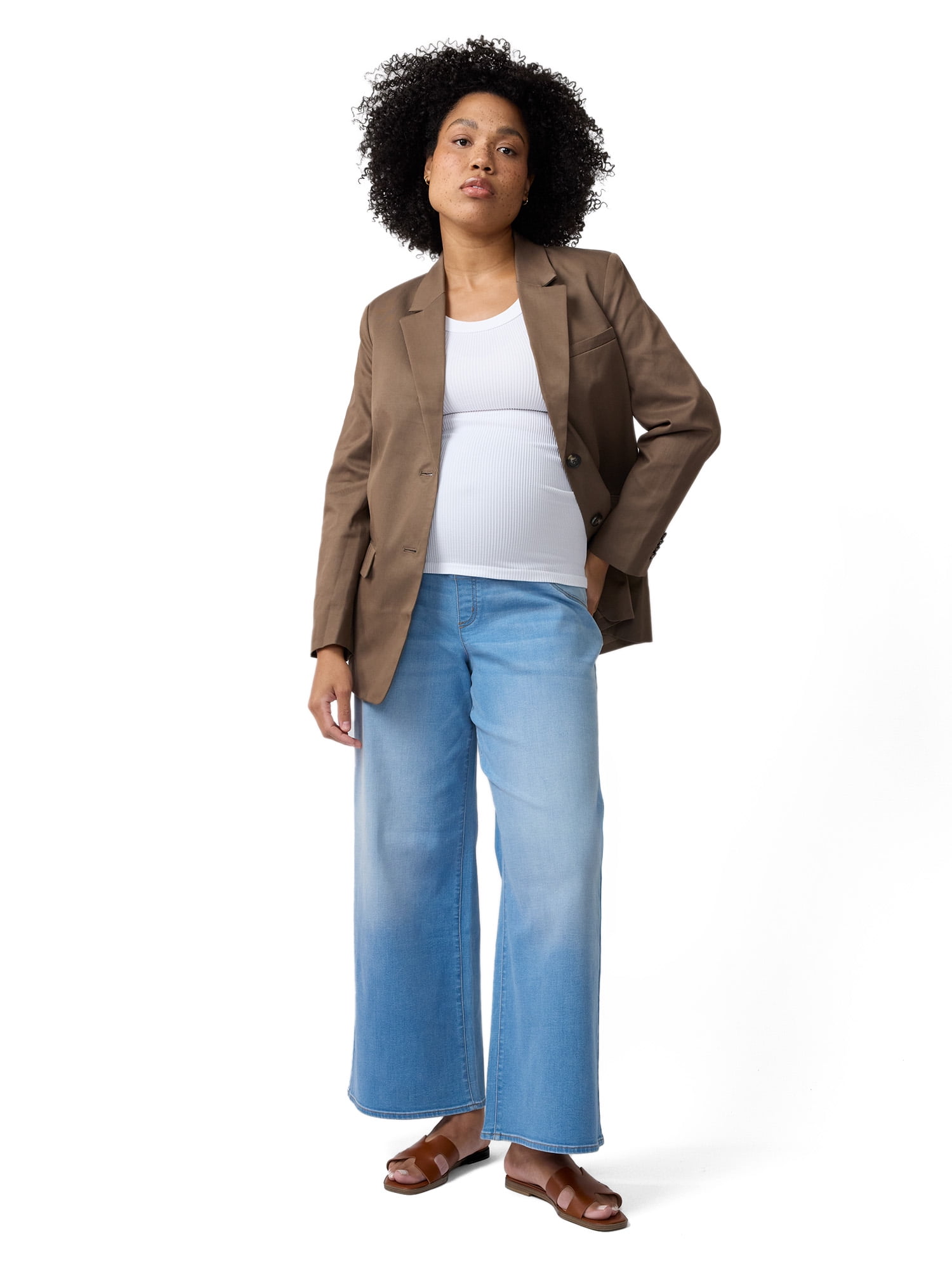 Ingrid & Isabel For Every Belly Maternity Wide Leg Jeans, Size S-XXL