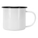 thumbnail image 2 of Taza de esmalte de 8 cm y 350 ml, ecológica, para agua espesa, ideal para café, vino y agua, color blanco., 2 of 14