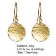 thumbnail image 7 of harmtty 1 Pair Dangle Earrings Uneven Plating Metal Round Sheet Hook Earrings for Banquet Party Wedding Prom, 7 of 7
