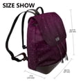 thumbnail image 2 of Disketp Dark Purple Glitter Mochila de Cuero para Mujer, Bolso de Espalda Antirrobo con Estilo para Viaje, Trabajo y Uso Diario, 2 of 4